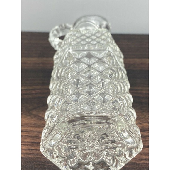 Vintage Anchor Hocking Wexford Clear Diamond Vinegar/Oil Cruet no Stopper USA - Picture 3 of 12